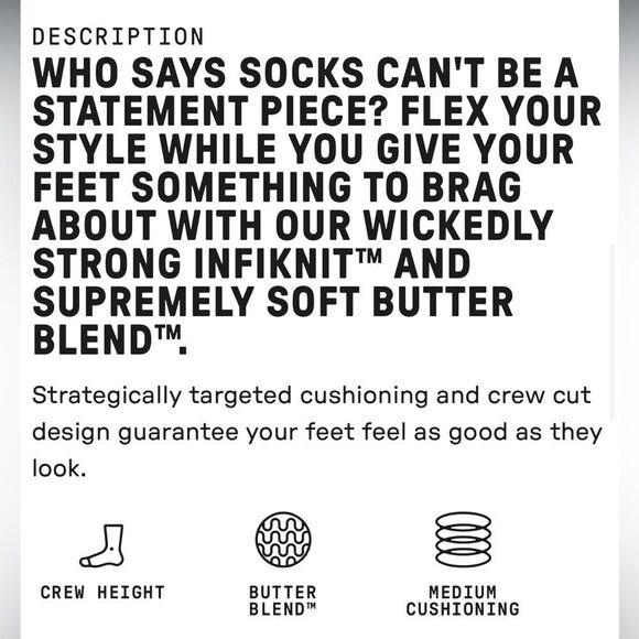 STANCE UNISEX CREW CASUAL BUTTERBLEND W/INFIKNIT SIZE MED MCDERMITT GREEN NWT - Picture 4 of 6